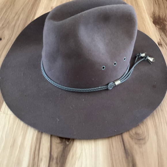 Bailey "Wrangler" Cowboy Hat Size 7 1/4 - 58 Wool Black Hat Vintage - Picture 1 of 7